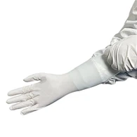 16 hüvelykes fehér nitril kesztyű tisztaság